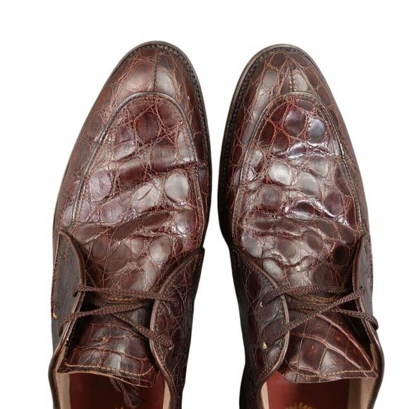 Kow Hoo Shoes Mens 45 Oxfords Exotic Leather Classic Goodyear Welt Handcrafted main image 9